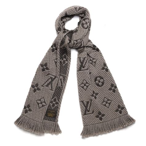 louis vuitton logomania wool and silk blend scarf|louis vuitton logo scarf.